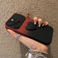Силиконовый чехол "Black Heart" для iPhone 16 Pro Max Бордовый