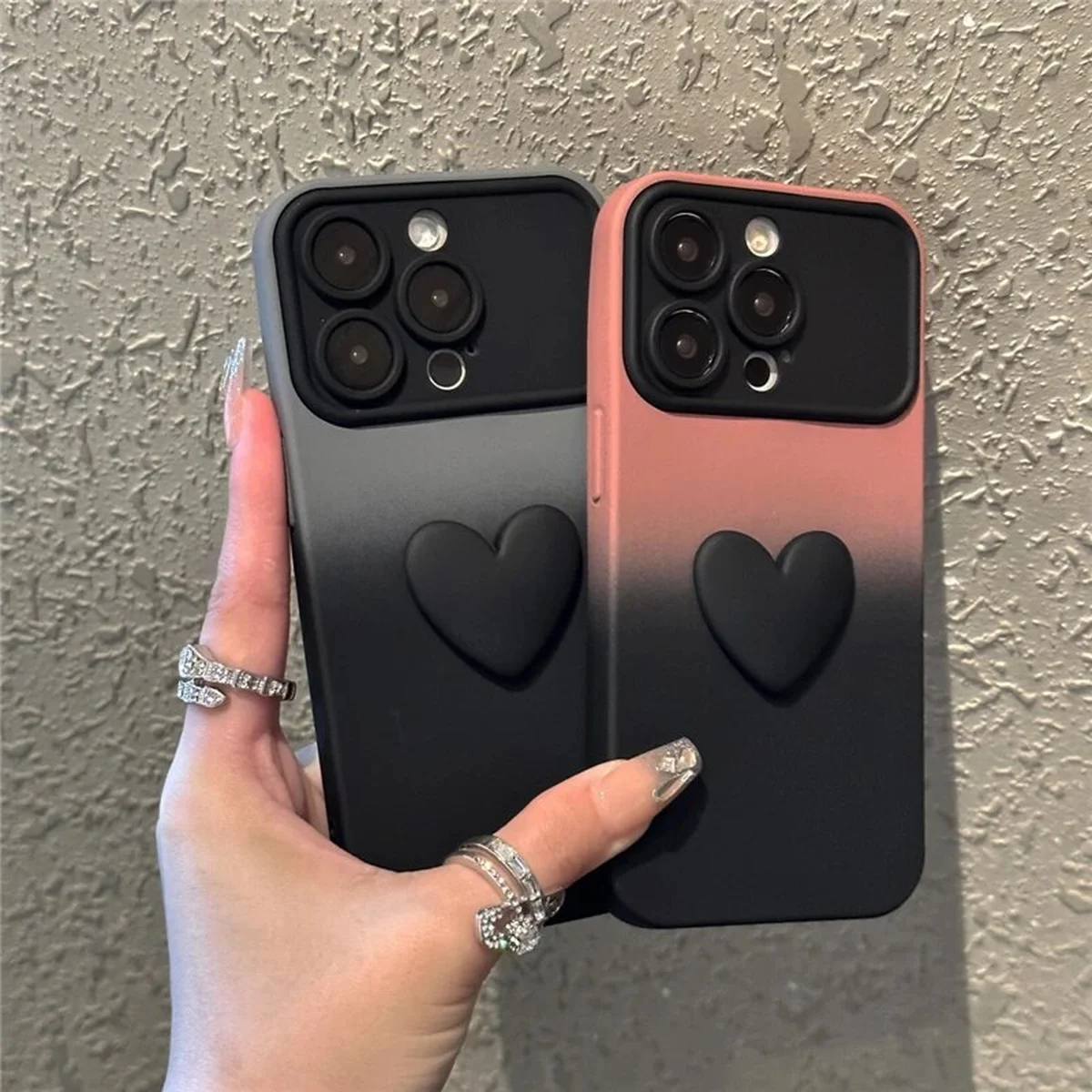 Силиконовый чехол "Black Heart" для iPhone 14 Pro Коричневый