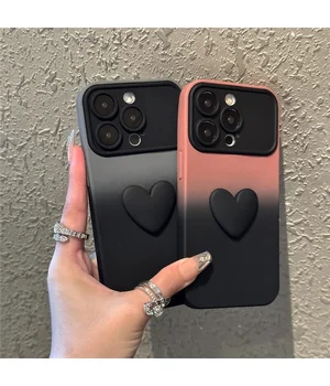 Силиконовый чехол "Black Heart" для iPhone 15 Pro Max Коричневый