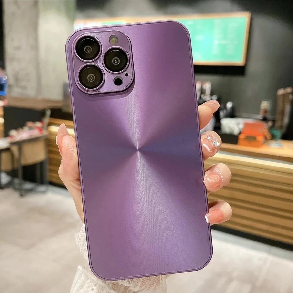 Силиконовый чехол "CD Line" для iPhone 15 Pro Max Фиолетовый