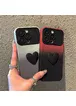 Силиконовый чехол "Black Heart" для iPhone 15 Pro Бордовый