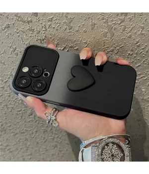 Силиконовый чехол "Black Heart" для iPhone 13 Pro Max Графитовый