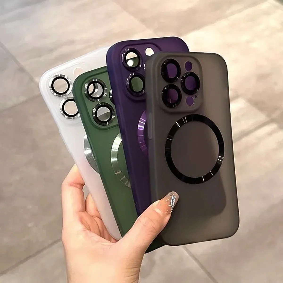 Силіконовий чохол "Thin matte silicone" with MagSafe для Apple iPhone 15 Pro Білий