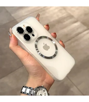 Силіконовий чохол "Thin matte silicone" with MagSafe для Apple iPhone 14 Pro Max Білий