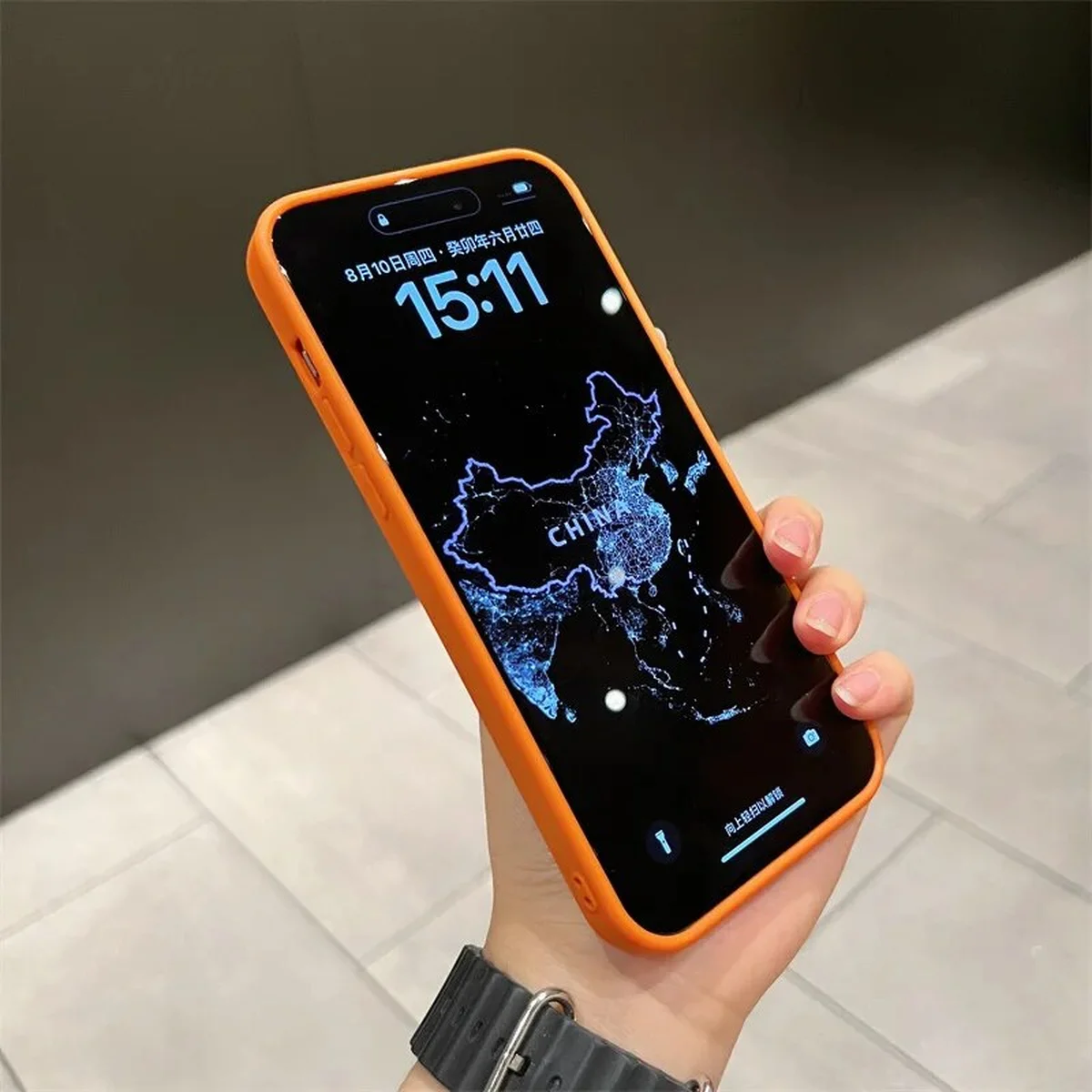 Силиконовый чехол "Acrylic Magnetic" with MagSafe для Apple iPhone 12 Pro Max Оранжевый