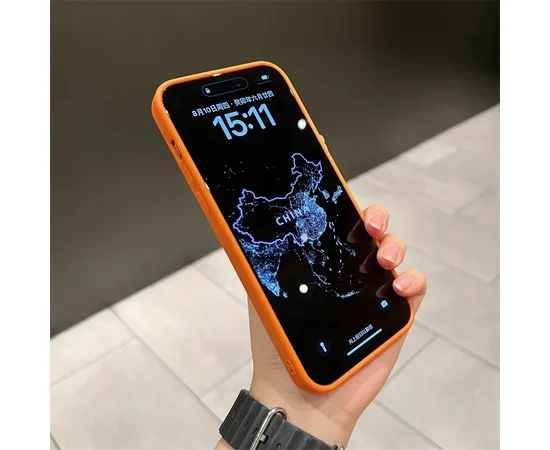 Силіконовий чохол "Acrylic Magnetic" with MagSafe для Apple iPhone 12 Pro Max Помаранчевий