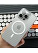 Пластиковый чехол "Luxury Corrugated" with MagSafe для Apple iPhone 15 Pro Max Прозрачный