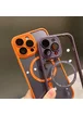 Силіконовий чохол "Acrylic Magnetic" with MagSafe для Apple iPhone 12 Pro Max Помаранчевий