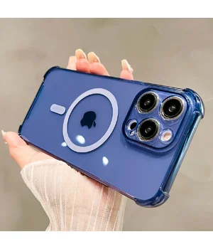 Силіконовий чохол "Clear Magnetic" with MagSafe для Apple iPhone 14 Pro Max Синій