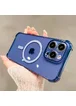 Силіконовий чохол "Clear Magnetic" with MagSafe для Apple iPhone 15 Pro Max Синій