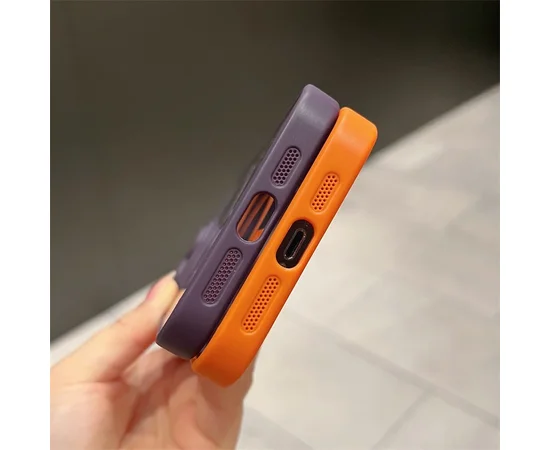 Силіконовий чохол "Acrylic Magnetic" with MagSafe для Apple iPhone 12 Pro Max Помаранчевий