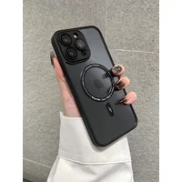 Силиконовый чехол "Acrylic Magnetic" with MagSafe для Apple iPhone 15 Pro Черный