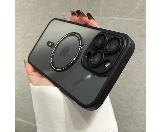 Силиконовый чехол "Acrylic Magnetic" with MagSafe для Apple iPhone 12 Pro Max Черный