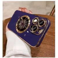 Силиконовый чехол "Diamond Plating" with MagSafe для Apple iPhone 14 Pro Max Фиолетовый