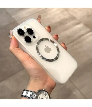 Силиконовый чехол "Thin matte silicone" with MagSafe для Apple iPhone 14 Pro Max Белый