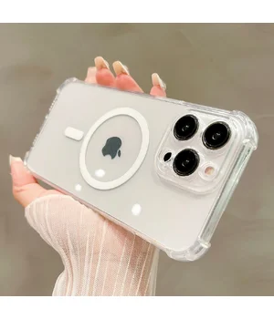 Силиконовый чехол "Clear Magnetic" with MagSafe для Apple iPhone 13 Pro Max Прозрачный