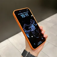 Силіконовий чохол "Acrylic Magnetic" with MagSafe для Apple iPhone 12 Pro Max Помаранчевий