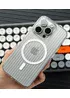 Пластиковый чехол "Luxury Corrugated" with MagSafe для Apple iPhone 15 Pro Прозрачный