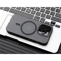 Пластиковый чехол "Luxury Corrugated" with MagSafe для Apple iPhone 15 Pro Черный