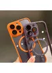Силиконовый чехол "Acrylic Magnetic" with MagSafe для Apple iPhone 15 Pro Оранжевый