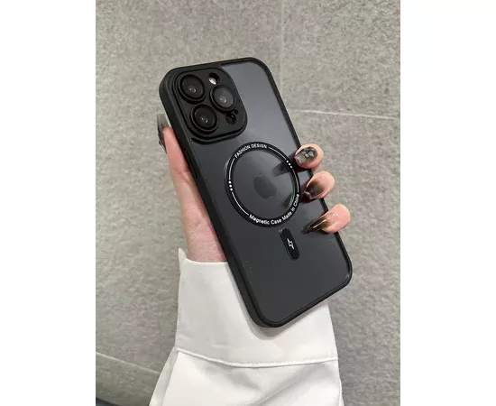 Силиконовый чехол "Acrylic Magnetic" with MagSafe для Apple iPhone 14 Pro Черный