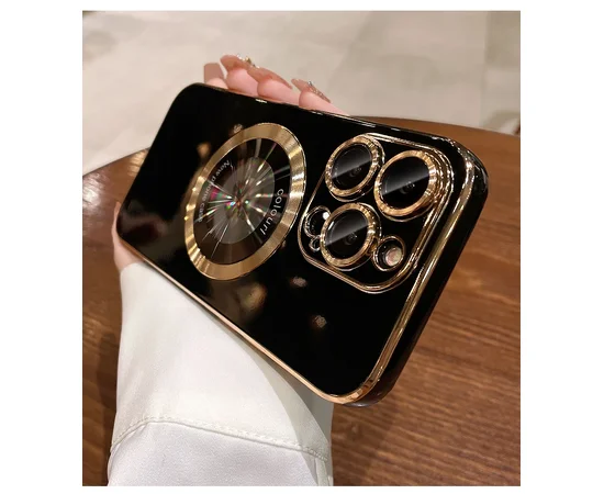 Силіконовий чохол "Diamond Plating" with MagSafe для Apple iPhone 13 Pro Max Чорний