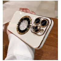 Силиконовый чехол "Diamond Plating" with MagSafe для Apple iPhone 13 Pro Max Белый