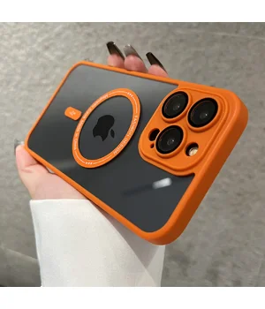 Силіконовий чохол "Acrylic Magnetic" with MagSafe для Apple iPhone 12 Pro Max Помаранчевий