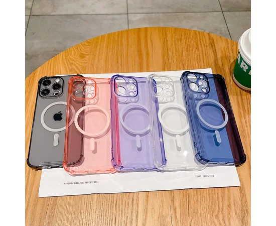 Силіконовий чохол "Clear Magnetic" with MagSafe для Apple iPhone 15 Pro Прозорий