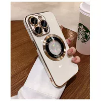 Силиконовый чехол "Diamond Plating" with MagSafe для Apple iPhone 13 Pro Max Белый