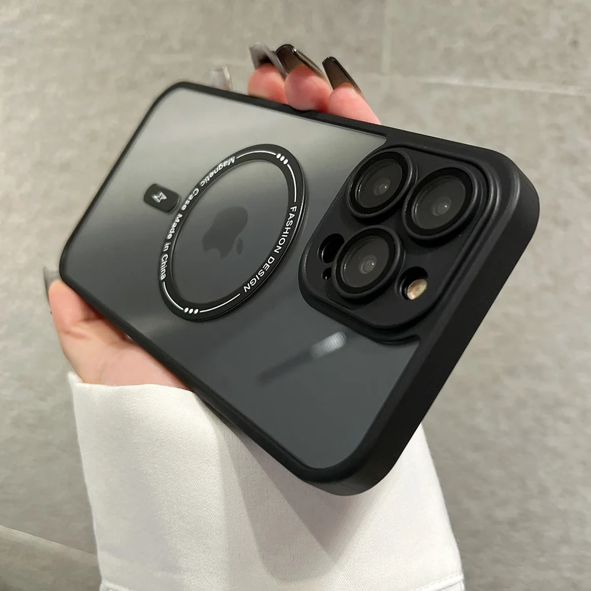 Силиконовый чехол "Acrylic Magnetic" with MagSafe для Apple iPhone 14 Pro Max Черный