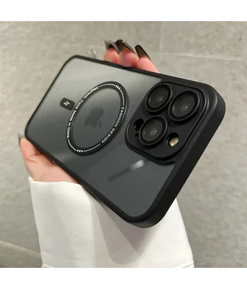 Силіконовий чохол "Acrylic Magnetic" with MagSafe для Apple iPhone 15 Pro Чорний