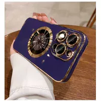 Силиконовый чехол "Diamond Plating" with MagSafe для Apple iPhone 14 Pro Max Фиолетовый