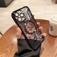 Силиконовый чехол "Micro Plating" with MagSafe для Apple iPhone 15 Pro Черный