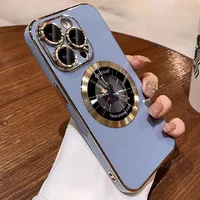 Силиконовый чехол "Diamond Plating" with MagSafe для Apple iPhone 14 Pro Max Стальной синий