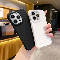 Силиконовый чехол "Water Ripple" with MagSafe для Apple iPhone 15 Pro Max Черный