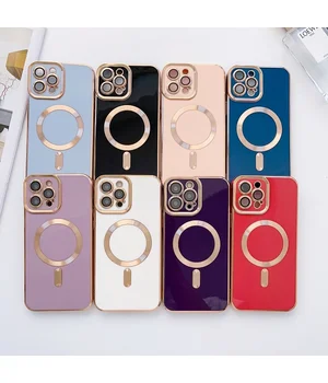 Силіконовий чохол "Luxury Plating" with MagSafe для Apple iPhone 11 Pro Max Синій