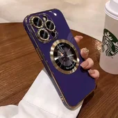 Силиконовый чехол "Diamond Plating" with MagSafe для Apple iPhone 13 Pro Max Темно-фиолетовый