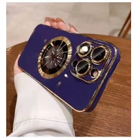 Силиконовый чехол "Diamond Plating" with MagSafe для Apple iPhone 13 Pro Max Темно-фиолетовый