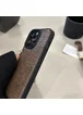 Кожаный чехол "Crocodile Pattern" для Apple iPhone 15 Pro Коричневый