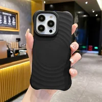 Силиконовый чехол "Water Ripple" with MagSafe для Apple iPhone 15 Pro Max Черный