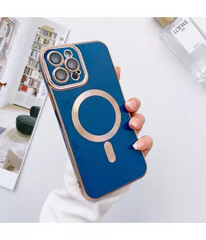 Силиконовый чехол "Luxury Plating" with MagSafe для Apple iPhone 11 Pro Синий Силиконовый чехол "Luxury Plating" with MagSafe для Apple iPhone 11 Pro Синий