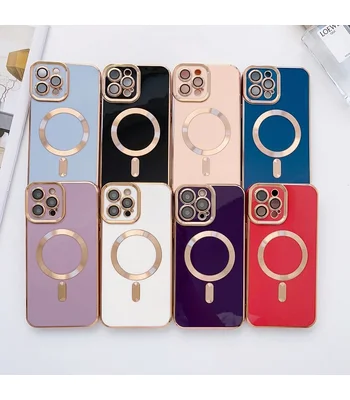 Силіконовий чохол "Luxury Plating" with MagSafe для Apple iPhone 11 Pro Max Rose Red