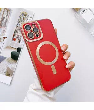 Силиконовый чехол "Luxury Plating" with MagSafe для Apple iPhone 11 Pro Rose Red Силиконовый чехол "Luxury Plating" with MagSafe для Apple iPhone 11 Pro Rose Red