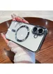 Силиконовый чехол "Transparent Plating" with MagSafe для Apple iPhone 16 Серебряный