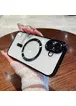 Силиконовый чехол "Transparent Plating" with MagSafe для Apple iPhone 16 Plus Черный