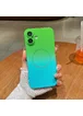 Силіконовий чохол "Luxury Gradient" with MagSafe для Apple iPhone 16 Зелено-блакитний