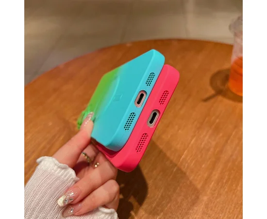 Силіконовий чохол "Luxury Gradient" with MagSafe Apple iPhone 16 Рожево-фіолетовий