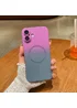 Силиконовый чехол "Luxury Gradient" with MagSafe для Apple iPhone 16 Фиолетово-серый