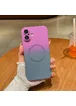 Силіконовий чохол "Luxury Gradient" with MagSafe для Apple iPhone 16 Фіолетово-сірий